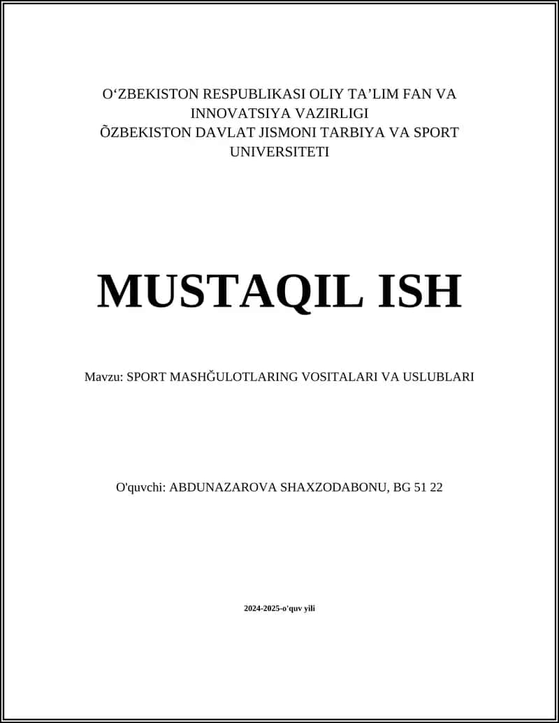 Kuch-quvvat mashqlari vositalari 1