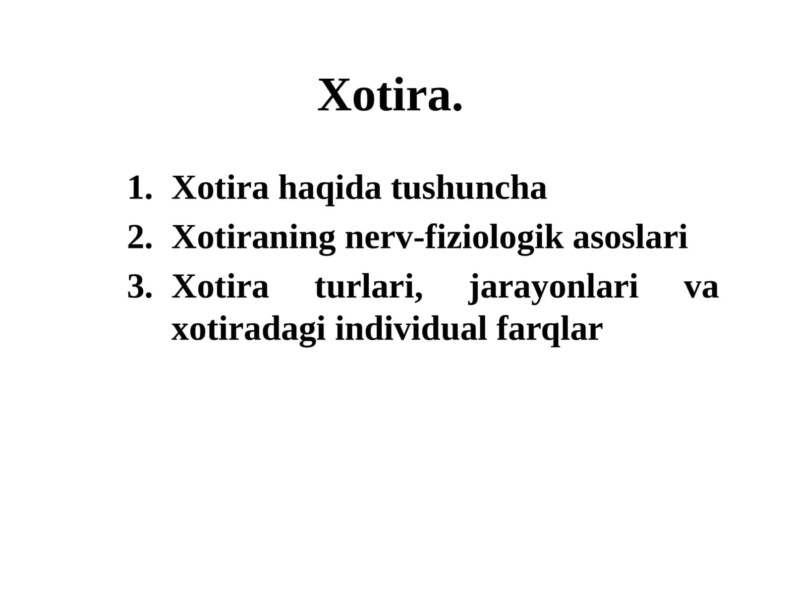 Xotira 1