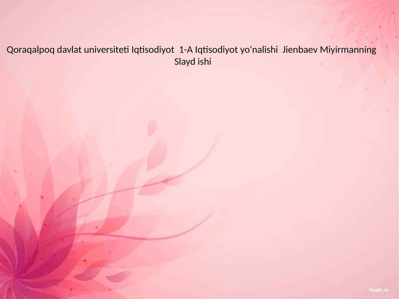 O'zbek tilining leksikasi 1