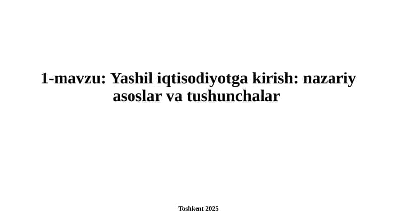 Yashiliqtisodiyot 1