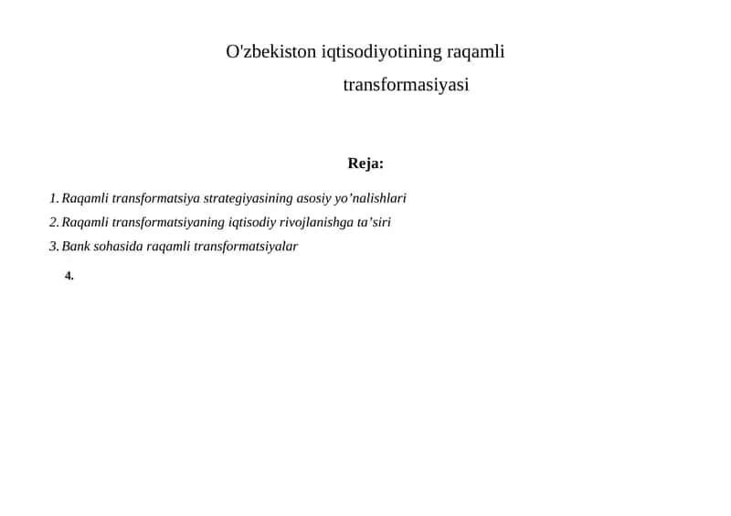 Raqamli transformatsiya strategiyasi 1