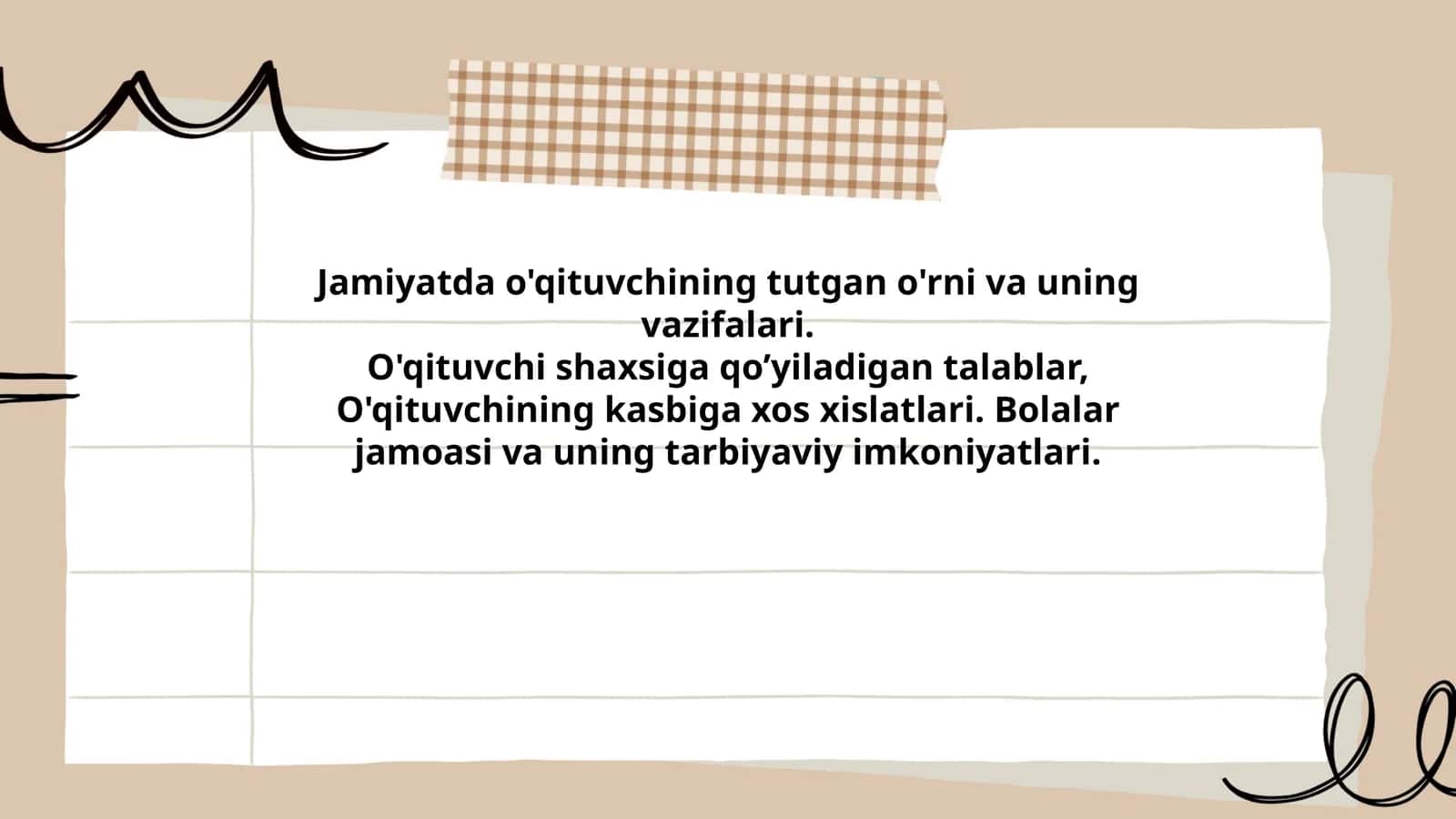 O'qituvchining vazifalari 1
