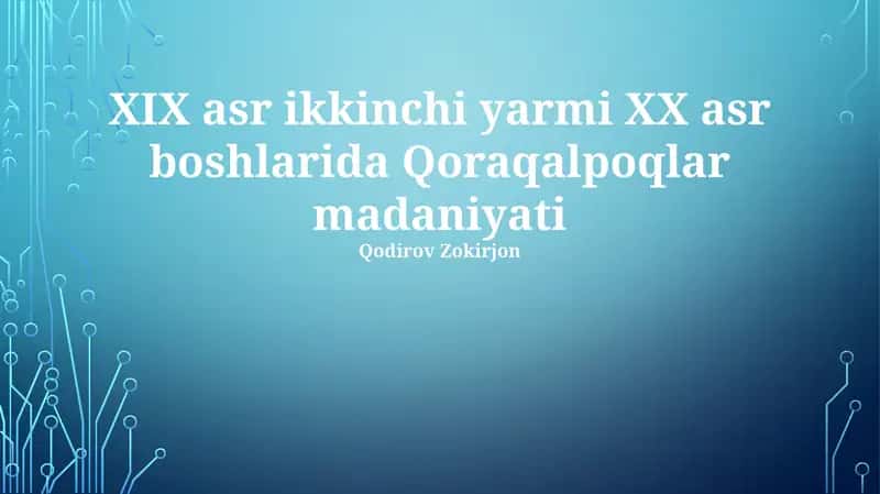 Qoraqalpoqlar madaniyati 1