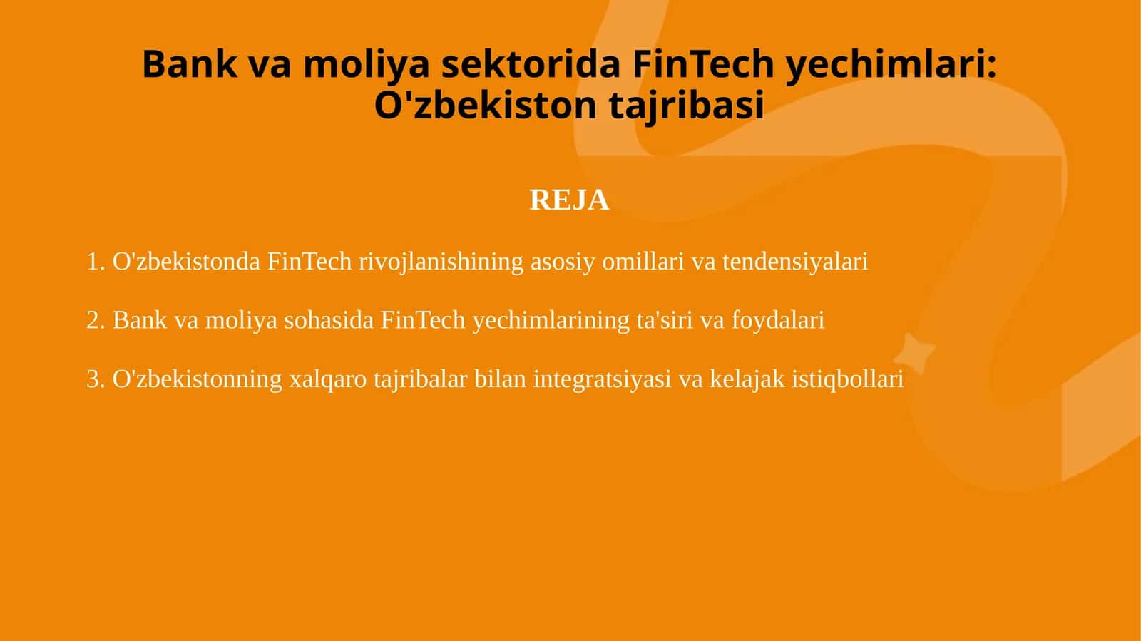 Bank va moliya sektorida FinTech yechimlari  O'zbekiston tajribasi 1