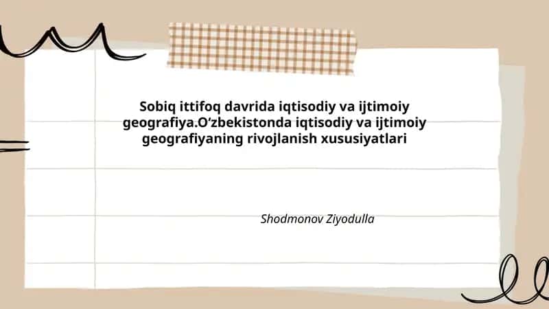 Sobiq ittifoq davrida iqtisodiy va ijtimoiy geografiya 1