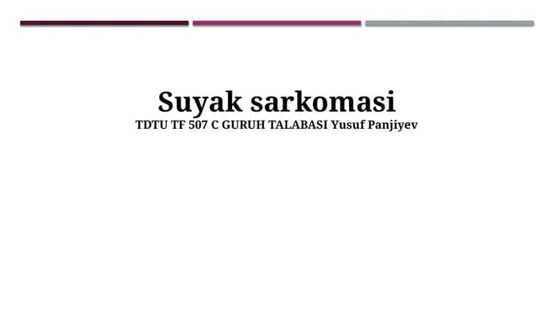 Suyak sarkomasi 1