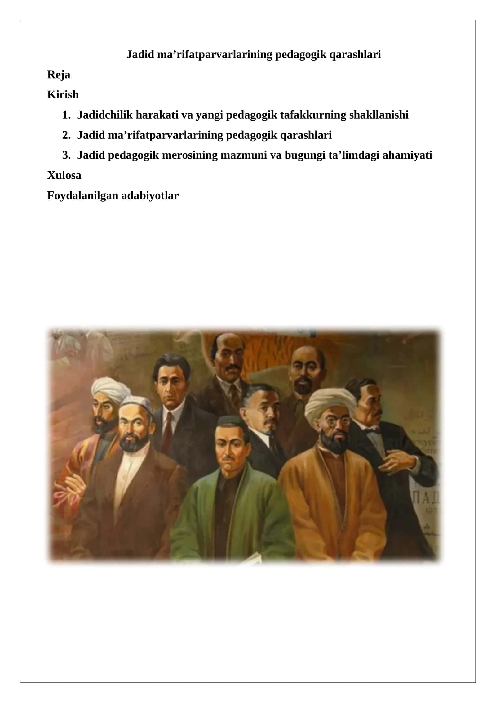 Jadid ma’rifatparvarlarining pedagogik qarashlari 1