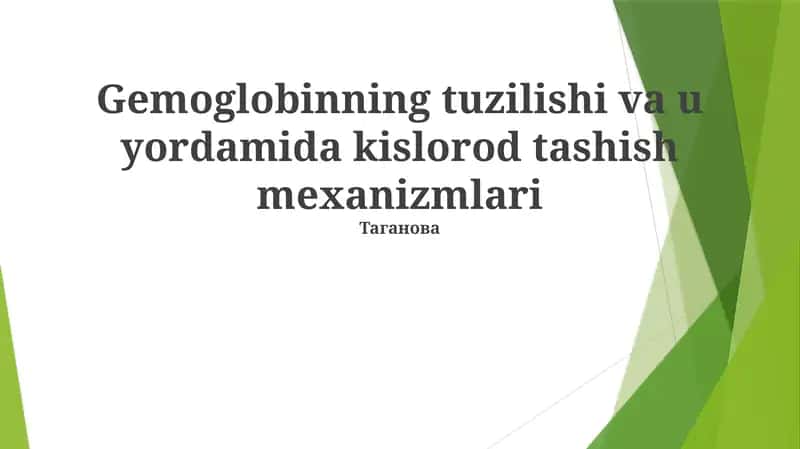 Gemoglobin Tuzilmasi 1