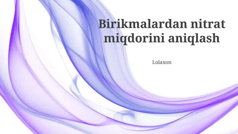 Ion xromatografiya tahlili 1