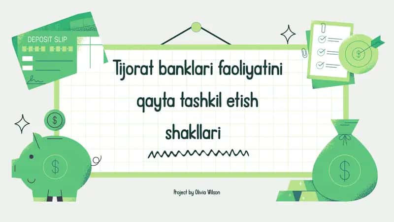 Tijorat banklari faoliyatini qayta tashkil etish shakllari 1