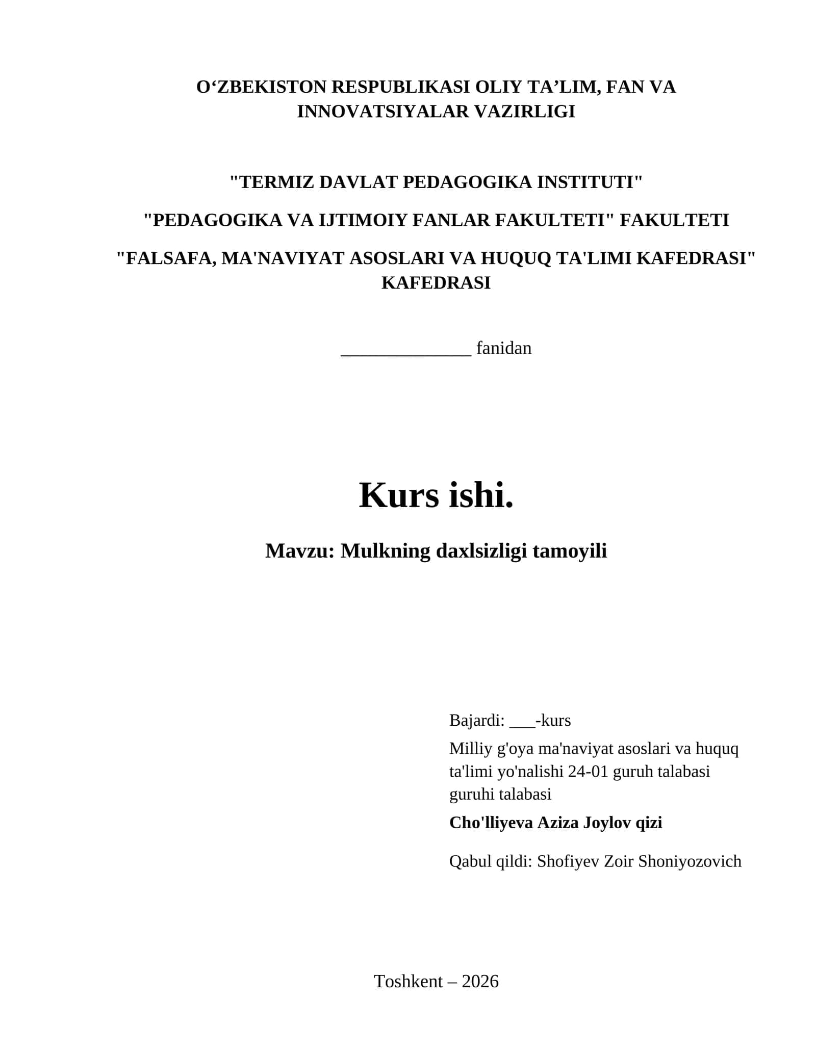 Mulkning daxlsizligi tamoyili 1