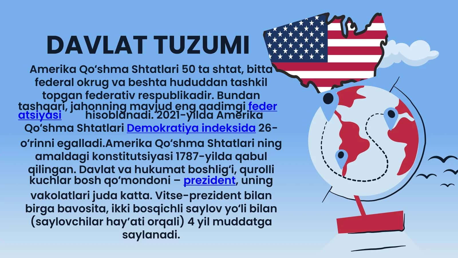Amerika Qoʻshma Shtatlari Davlat Tuzumi 1