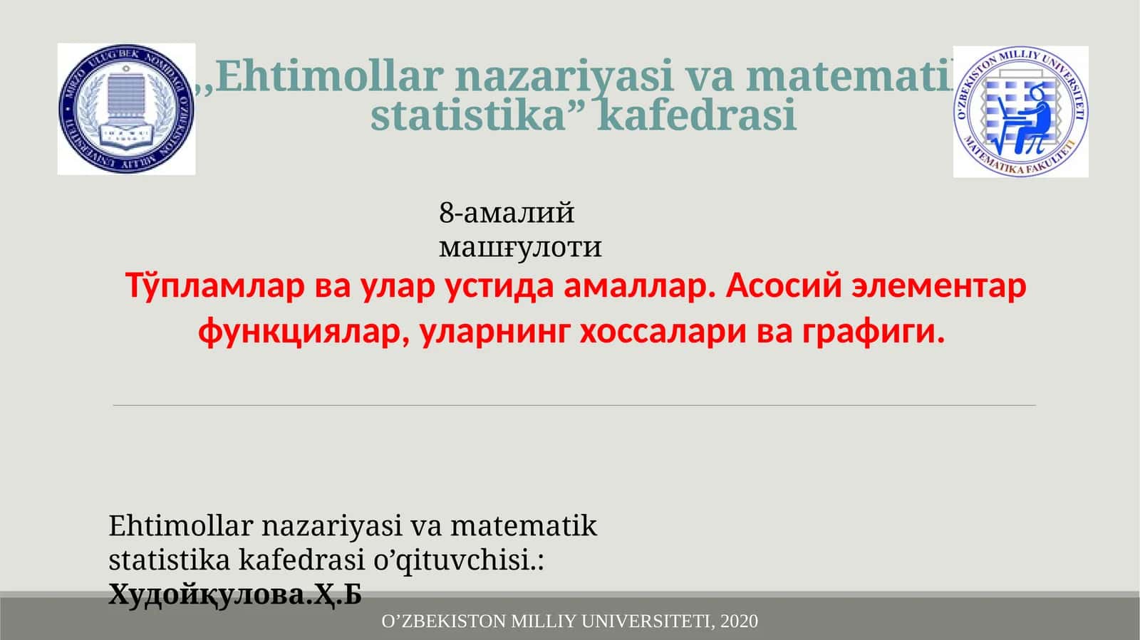 Ehtimollarnazariyasivamatematikstatistika”kafedrasi 1