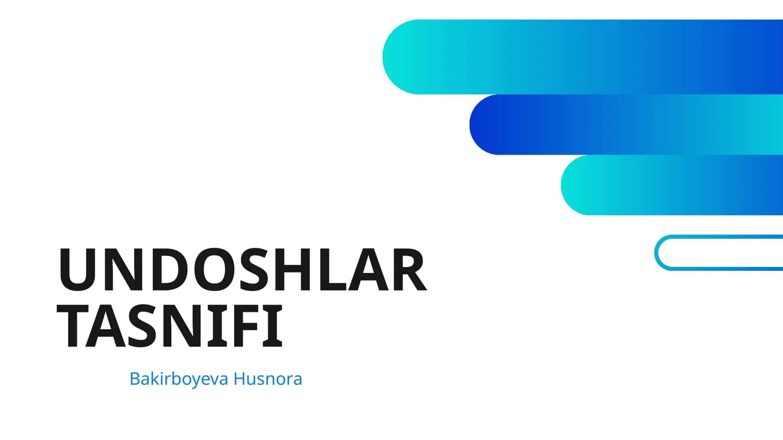 UNDOSHLAR TASNIFI 1