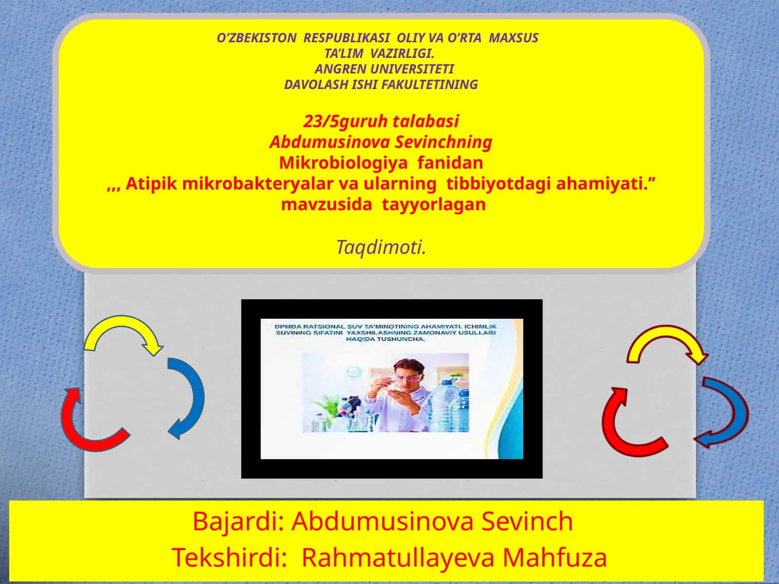 AbdumusinovaSevinch Mikrobiologiyafanidan Atipikmikrobakteryalar va ularning tibbiyotdagi ahamiyati 1