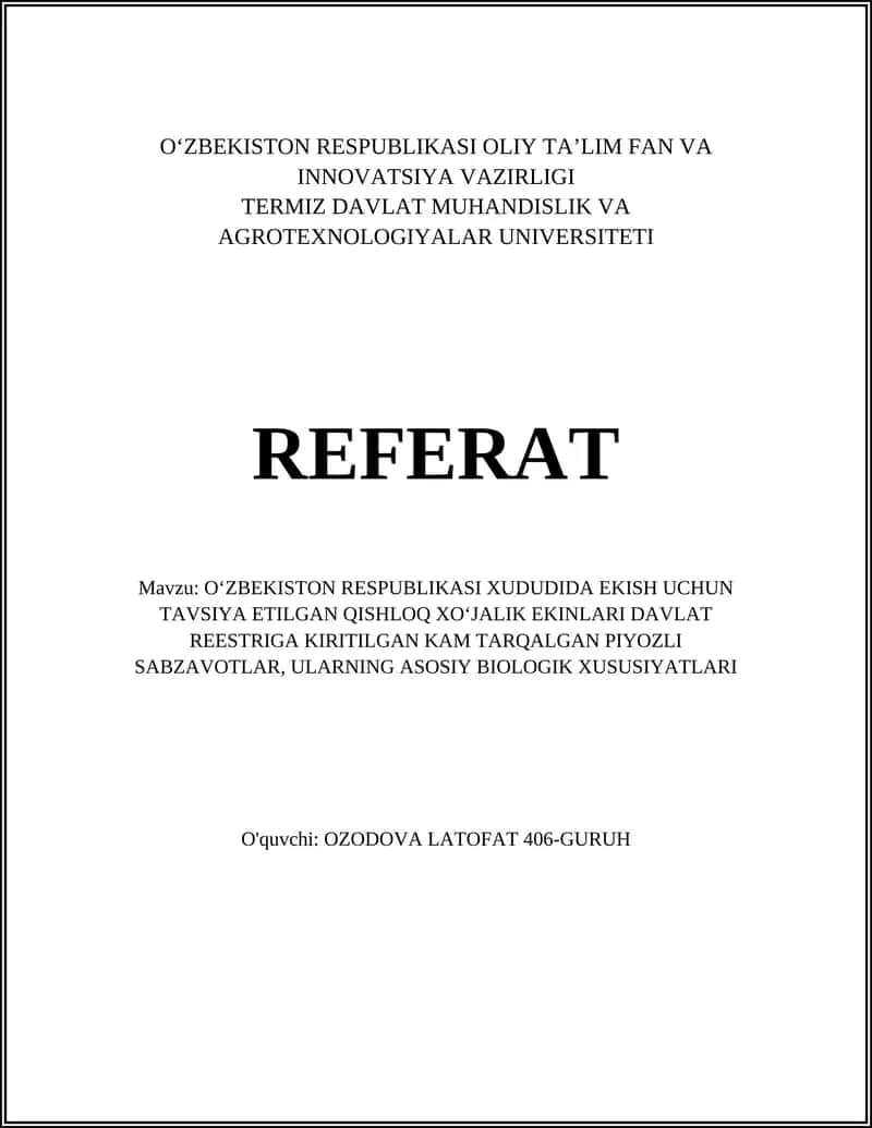 Kam tarqalgan piyozli sabzavotlar 1