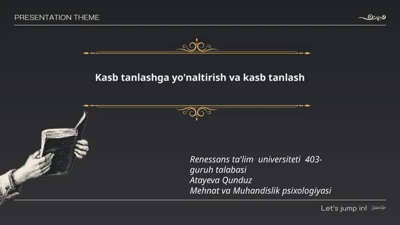 Kasb tanlashning psixologik asoslari 1