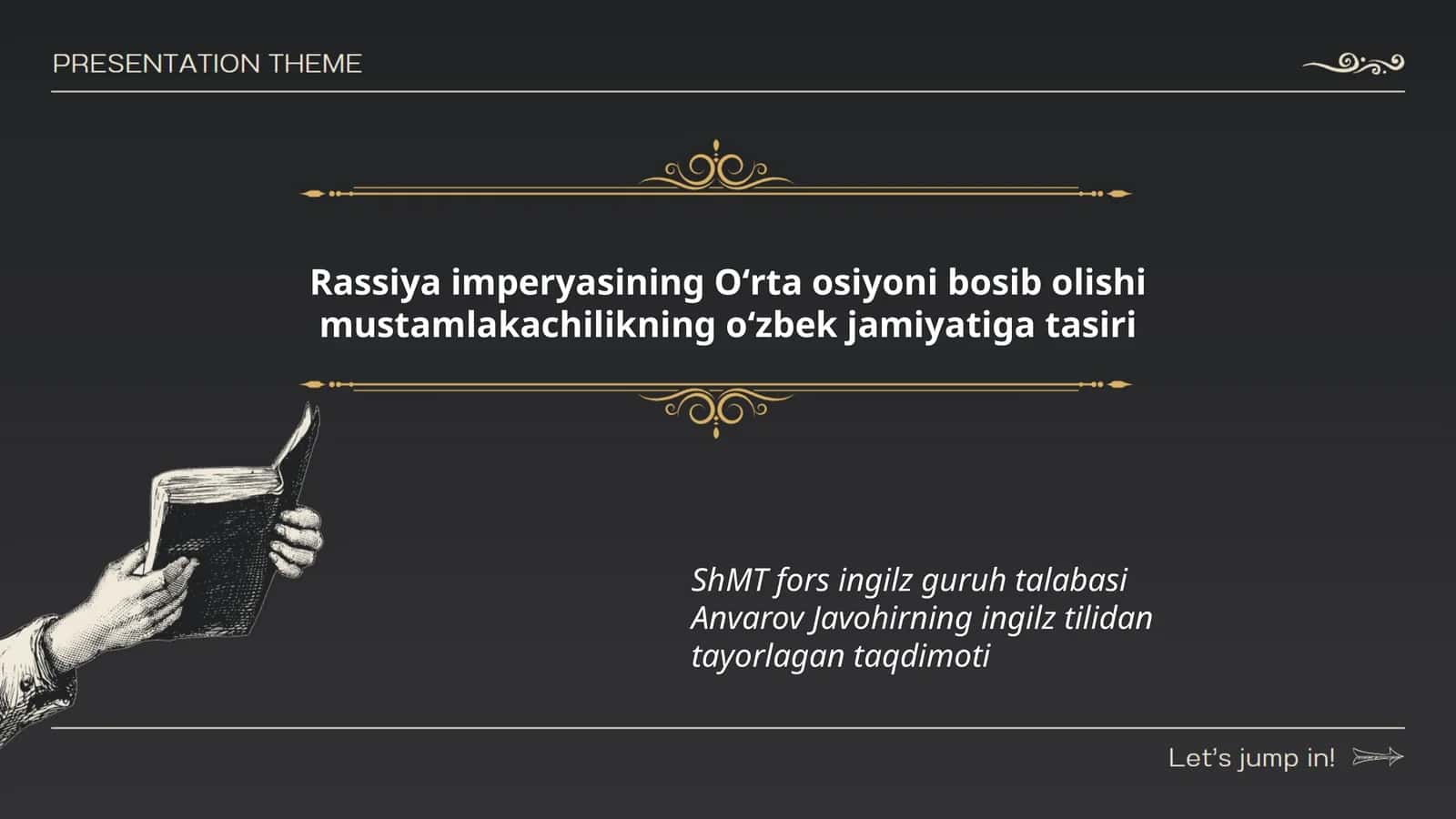 Ingiliz tilidan tayorlagan taqdimot 1