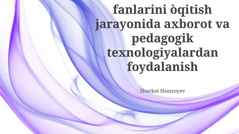 Maxsus ta'lim uchun axborot texnologiyalari 1