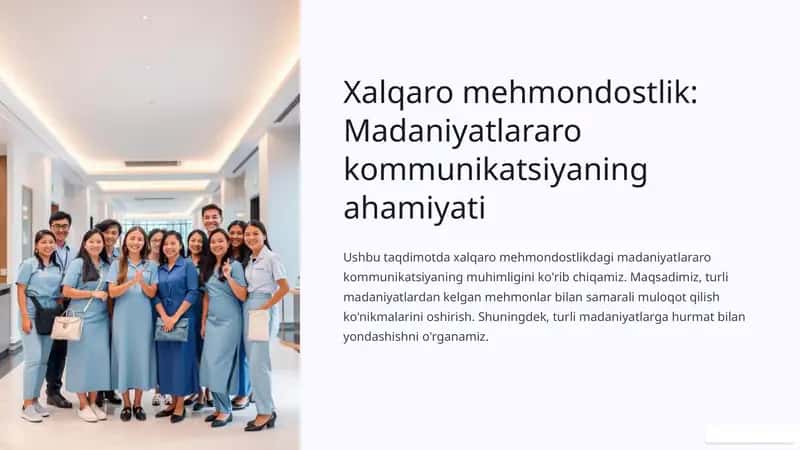 Xalqaro mehmondostlik: Madaniyatlararo kommunikatsiyaning ahamiyati 1