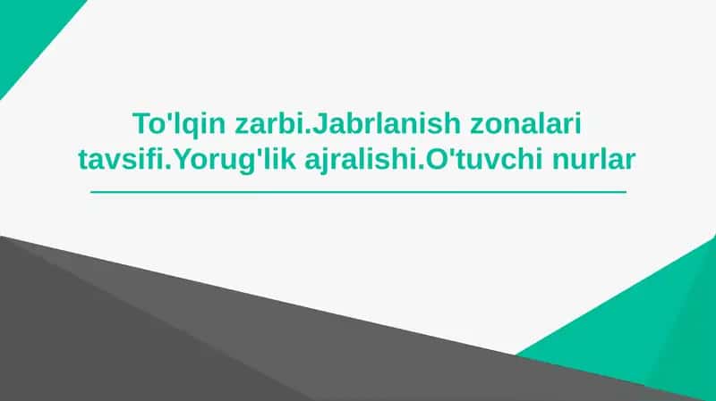 To'lqin zarbi va jabrlanish zonalari 1