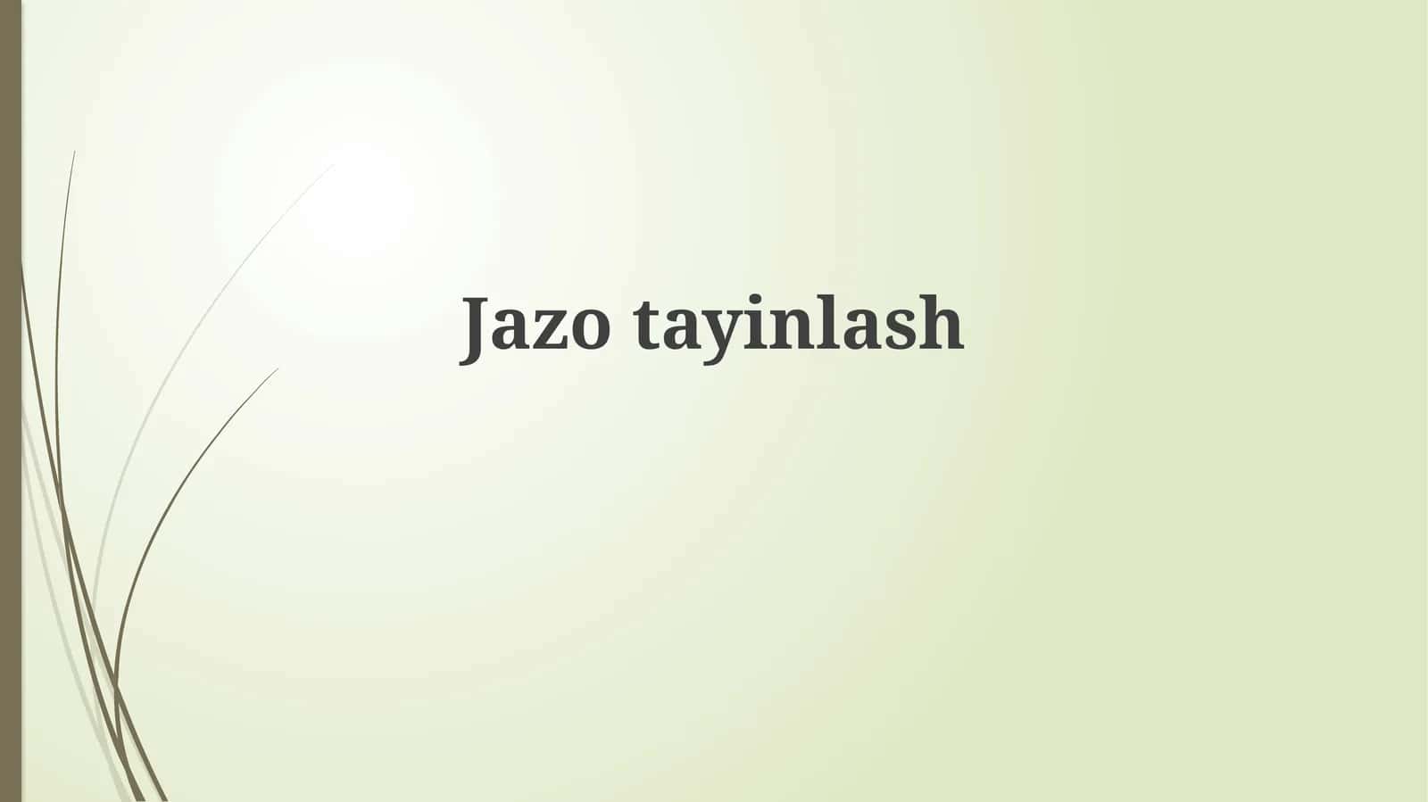 Jazotayinlash 1