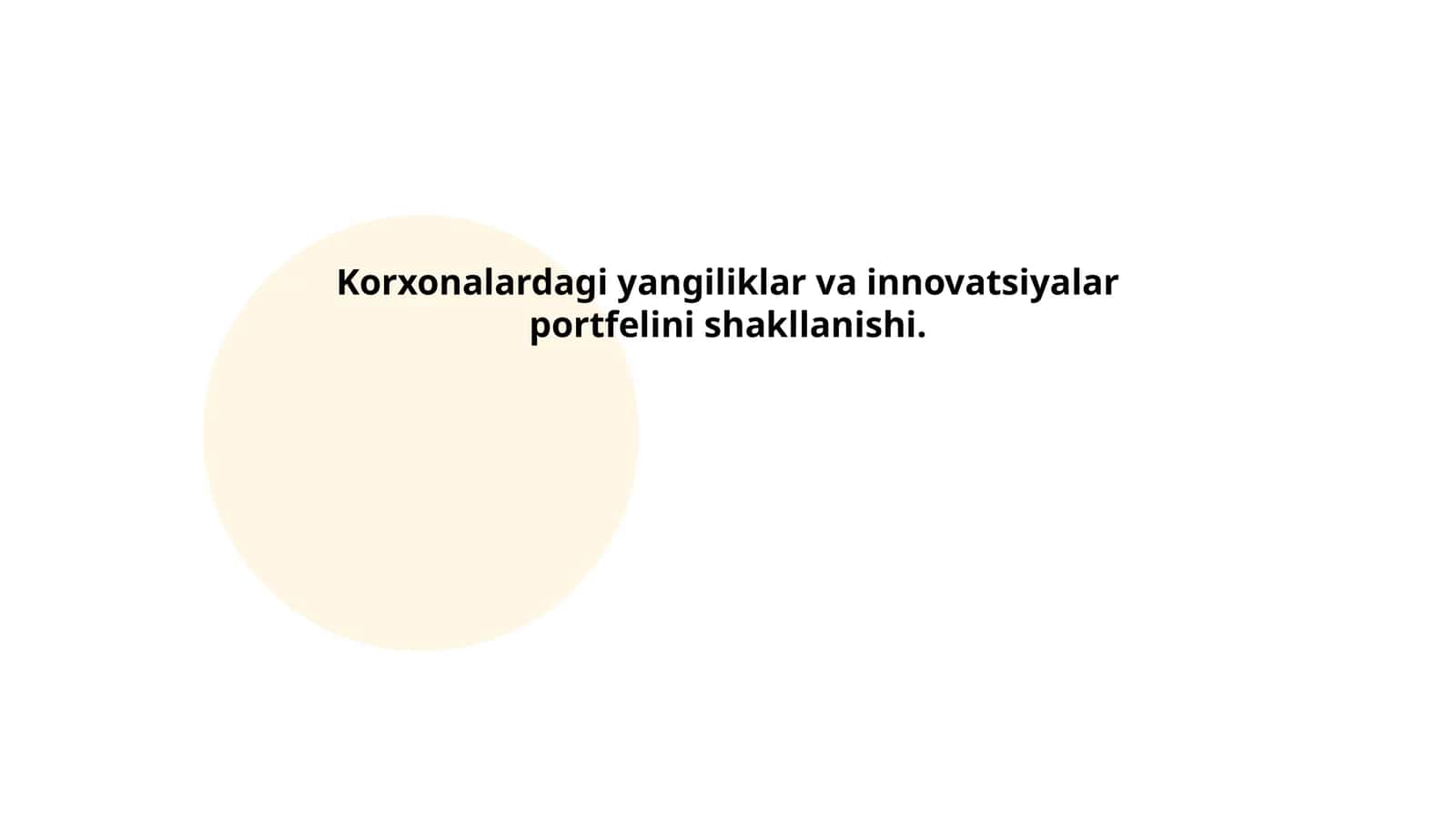 Korxonalardagi yangiliklar va innovatsiyalar portfelini shakllanishi 1