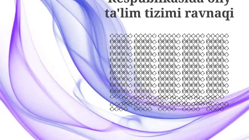 Oliy ta'lim tizimi ravnaqi 1