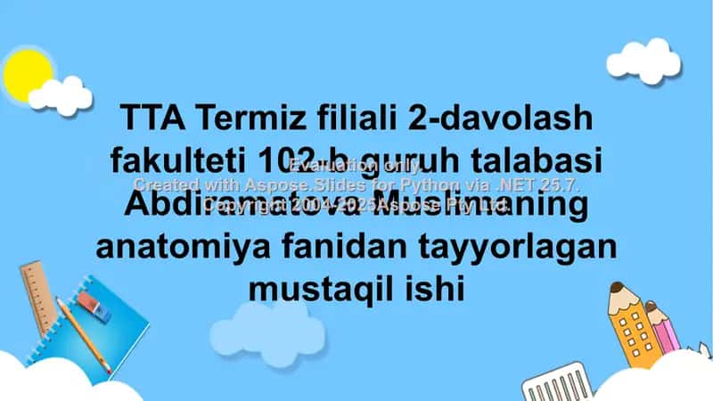Ogʻiz boʻshligʻi va tishlar anatomiyasi 1