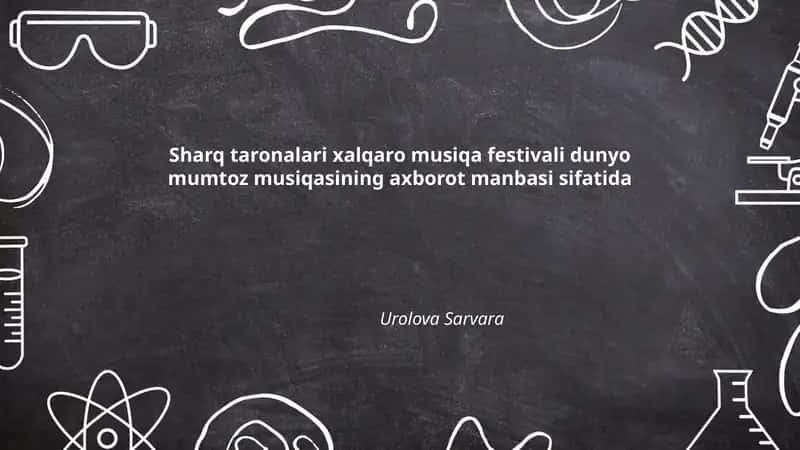 Sharq taronalari xalqaro musiqa festivali 1
