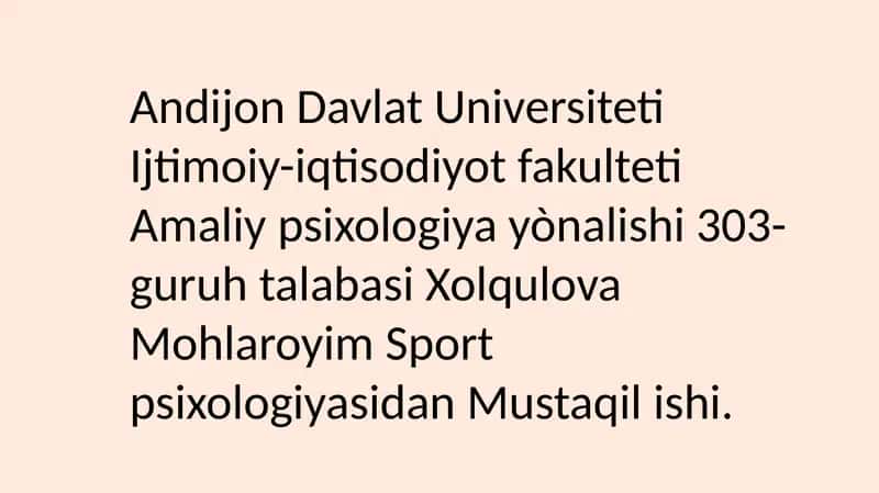 Sport psixologiyasi 1