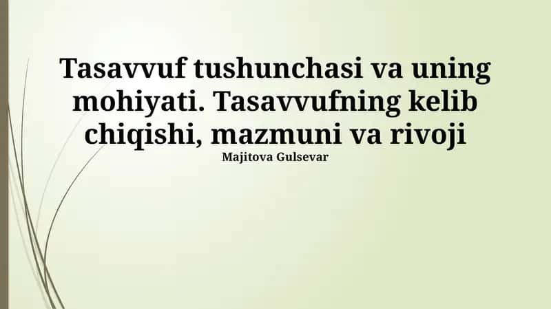 Tasavvufning turli maktablari 1