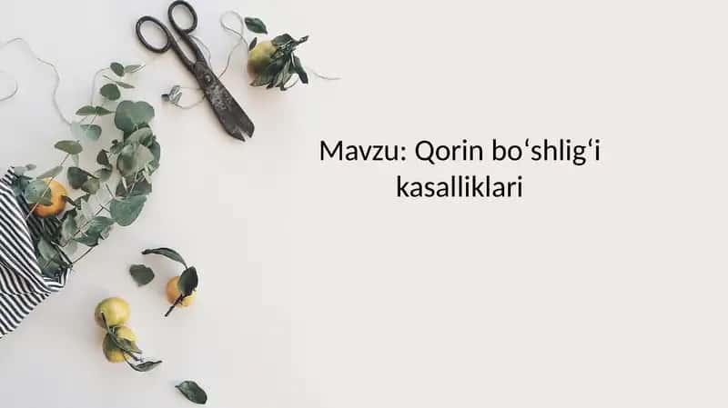 Qorin boʻshligʻi kasalliklari 1
