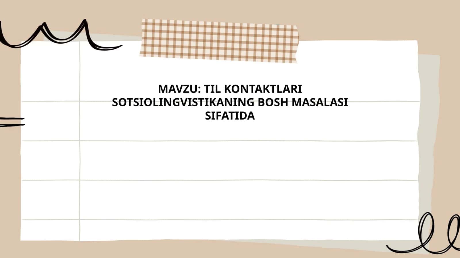 TIL KONTAKTLARI SOTSIOLINGVISTIKANING BOSH MASALASI SIFATIDA 1