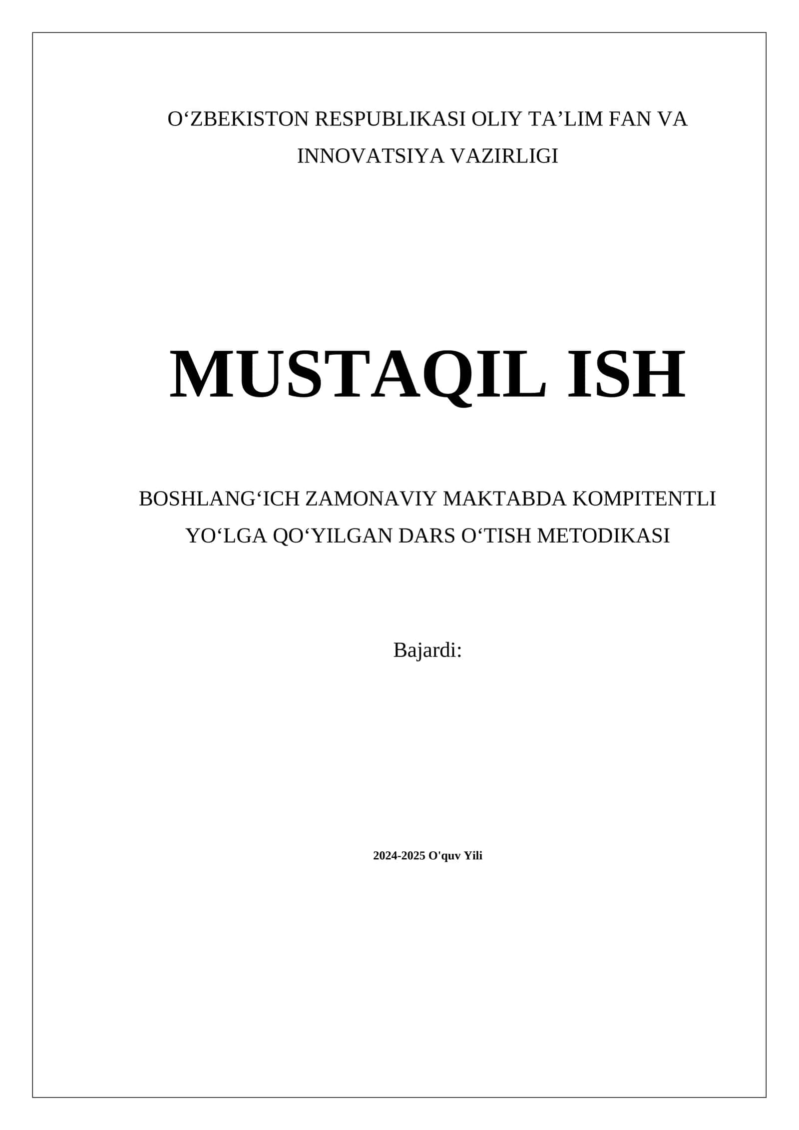 Kompitentli Yondashuvga Asoslangan Dars O'tish Metodikasi 1