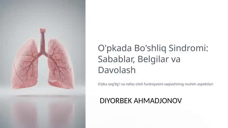 O'pkada Bo'shliq Sindromi: Sabablar, Belgilar va Davolash 1