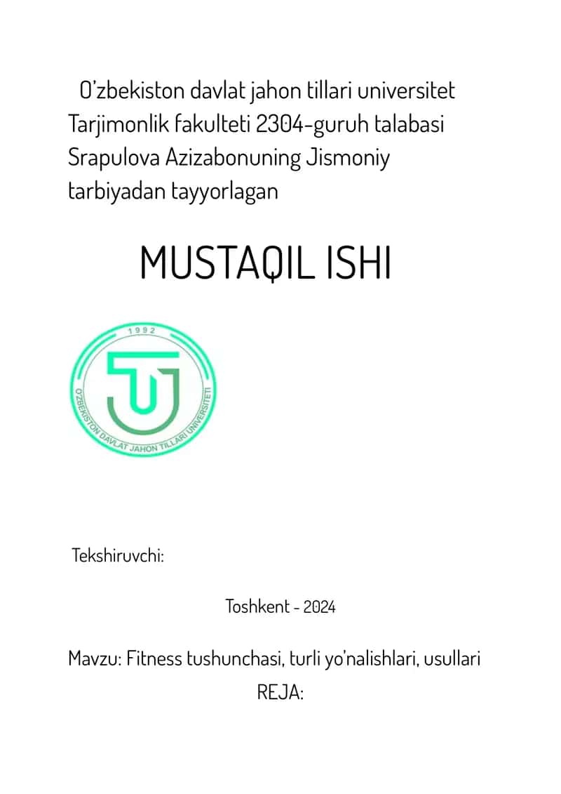 Jismoniy tarbiya 1