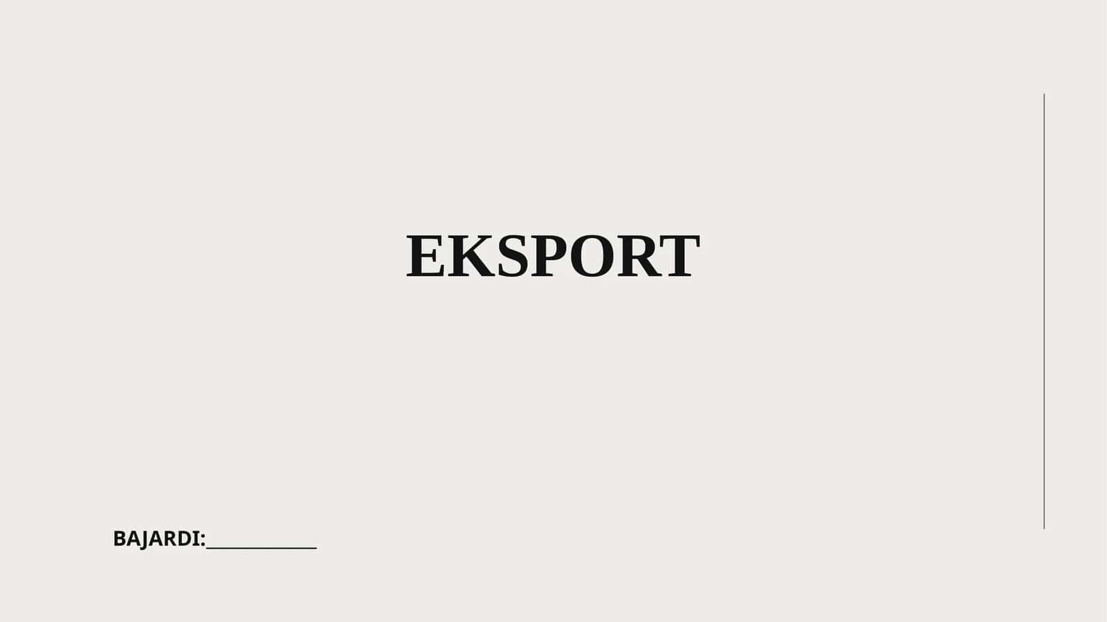Eksport 1