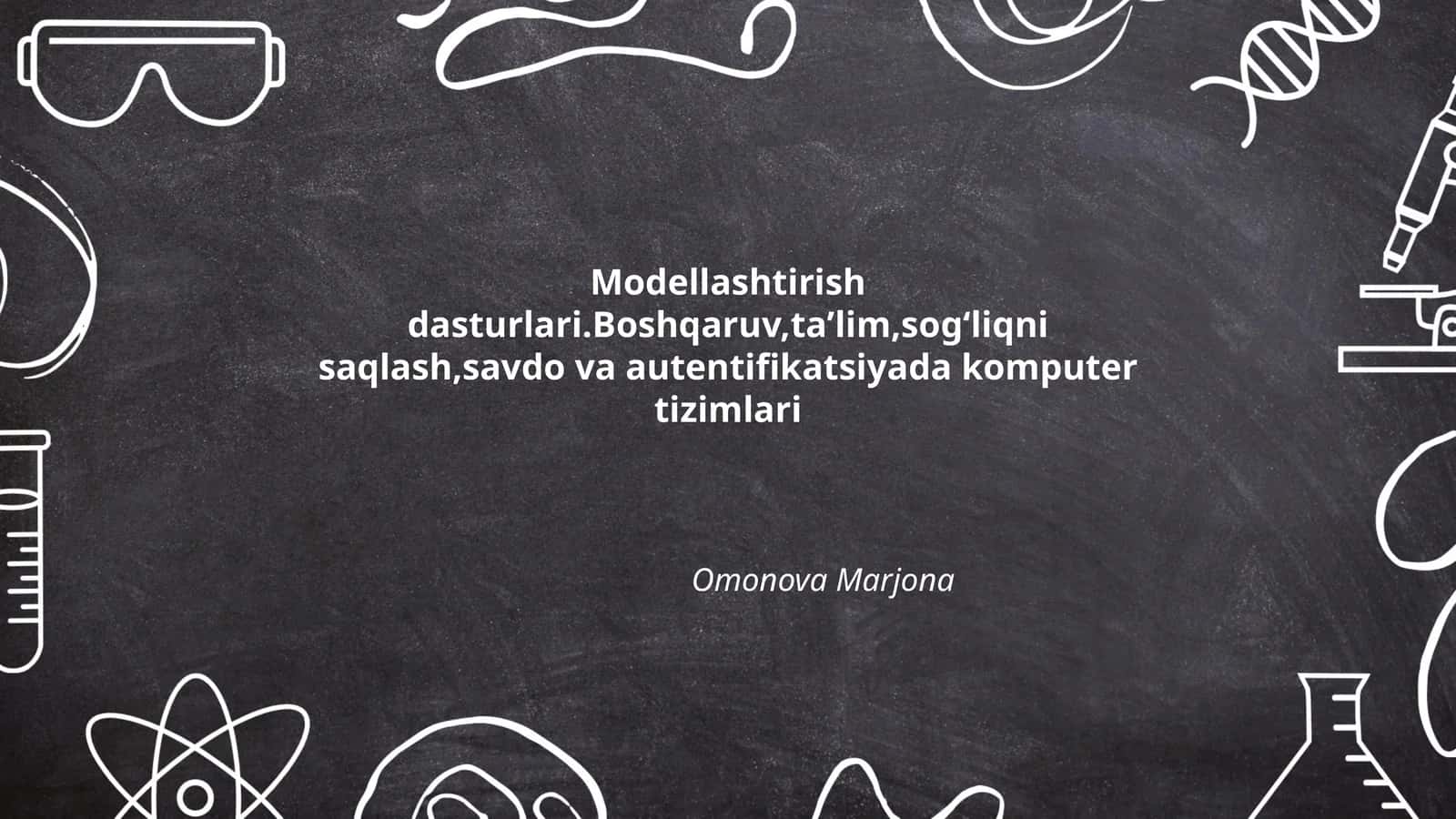 Tibbiyot sohasida sog'liqni saqlash modellashtirish dasturlari 1