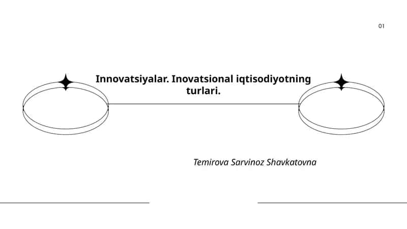 Innovatsiyalar. Inovatsional iqtisodiyotning turlari 1