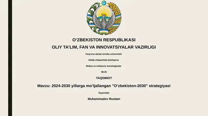 "Oʻzbekiston-2030" strategiyasi 1