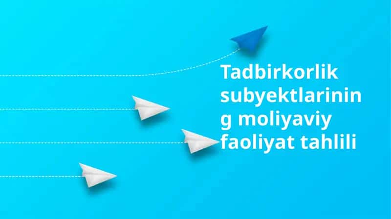 Tadbirkorlik subyektlarining moliyaviy faoliyat tahlili 1