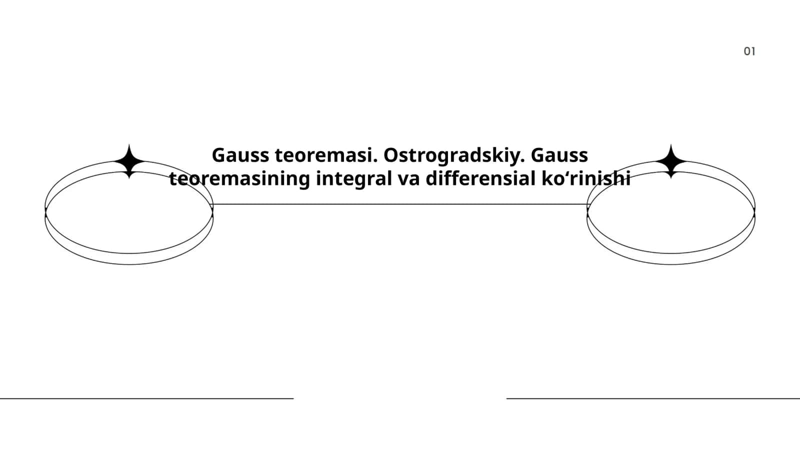 Gauss teoremasi. Ostrogradskiy. Gauss teoremasining integral va differensial koʻrinishi 1