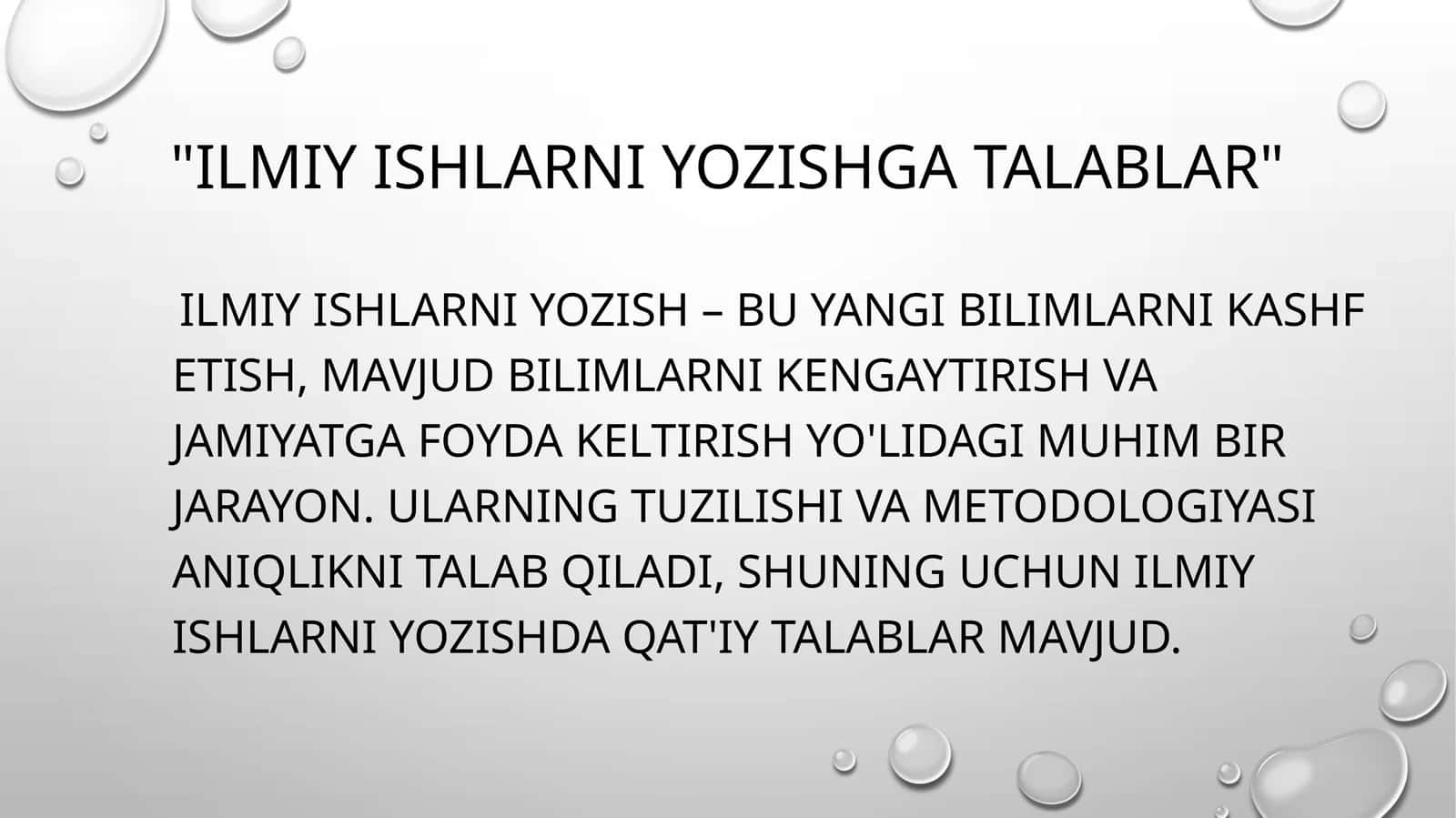 IlmiyIshlarniYozishgaTalablar 1