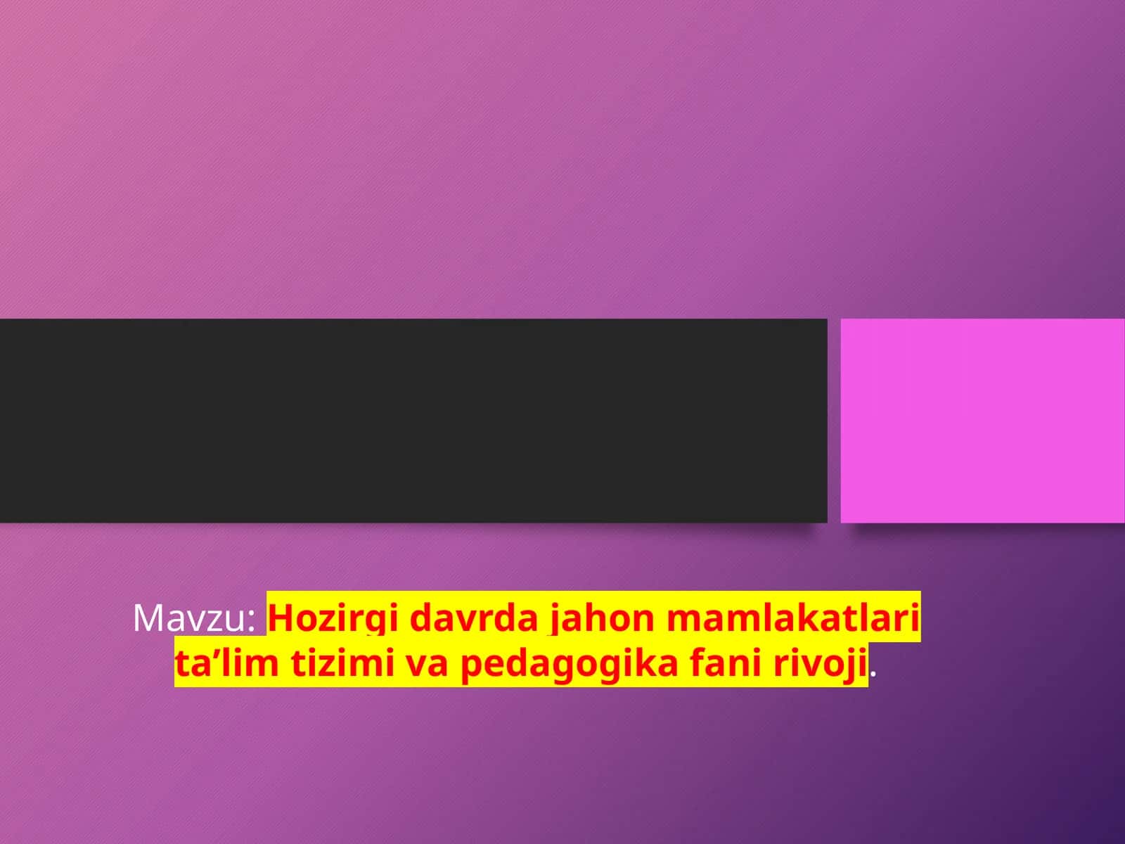 Amerika qo'shmashstatlarida ta'lim tizimlari 1