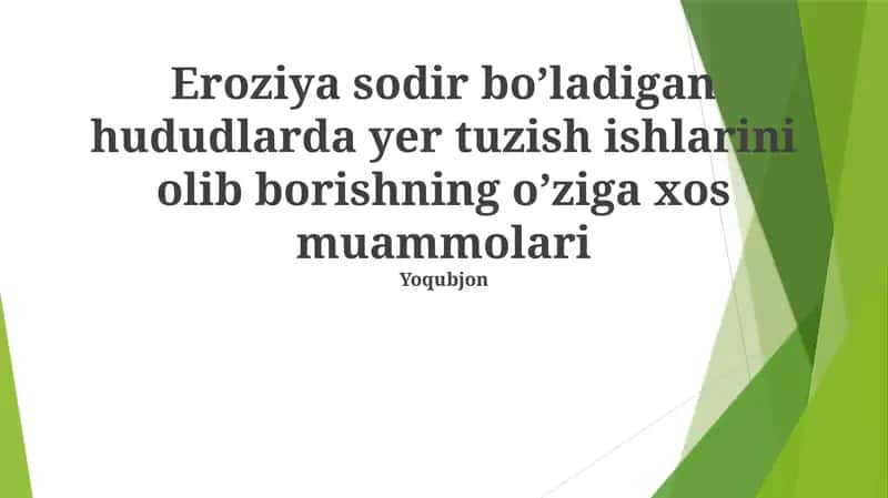 Eroziyaga moyil hududlar 1
