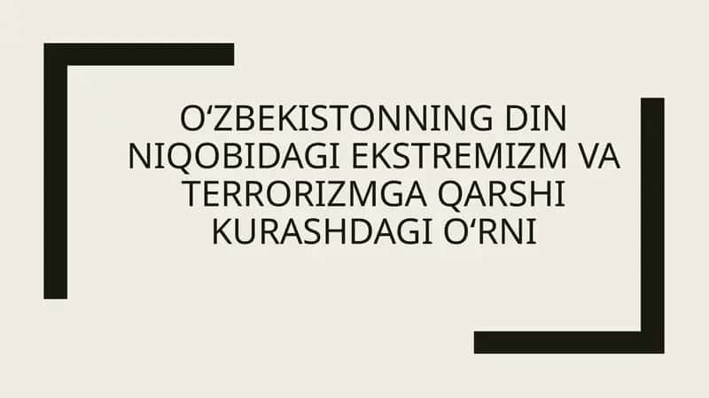Ekstremizm va terrorizm 1