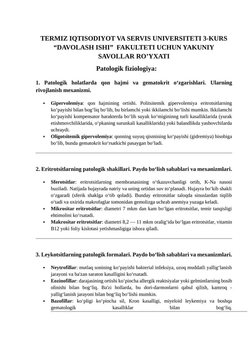 Patologik fiziologiya 1