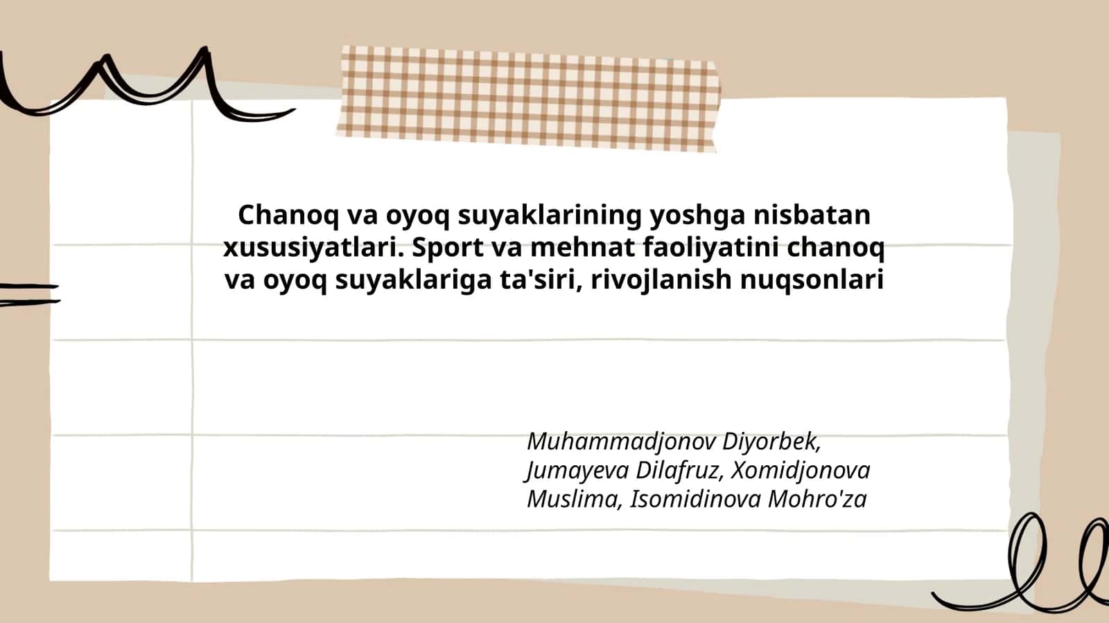 Chanoq va oyoq suyaklarining yoshga nisbatan xususiyatlari 1
