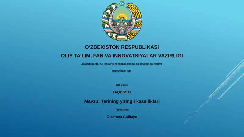 Terining yiringli kasalliklari 1